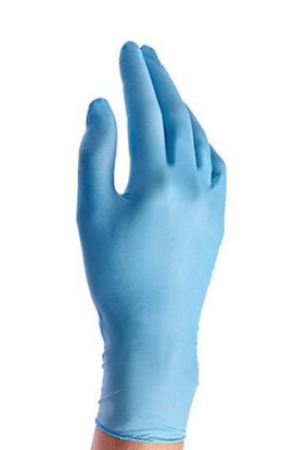 Перчатки Blossom нитриловые голубые, XL текстурированные (50пар)