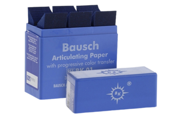 Артикуляционная бумага Bausch ВК 01 синяя  (300 шт., 200 мкм) / Bausch