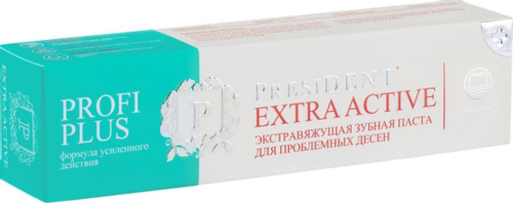 Зубная паста  PROFI PLUS Extra Active, 30 мл (PRESIDENT)