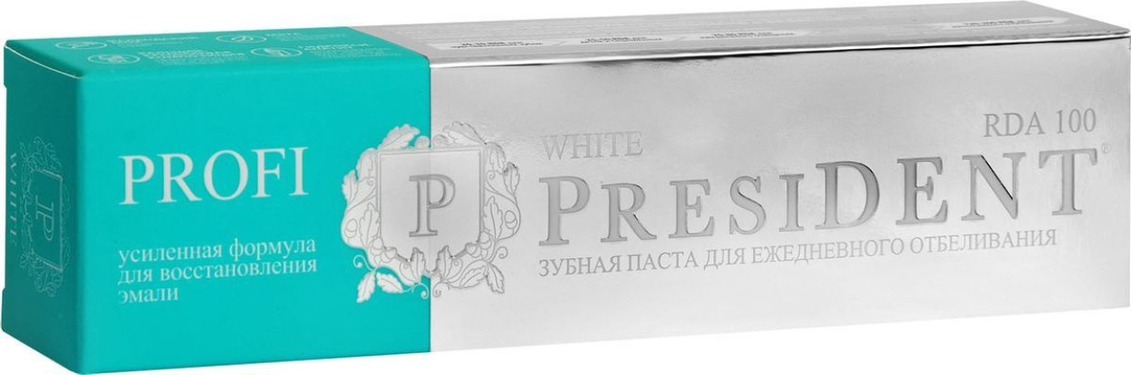 Зубная паста PROFI White, 50 мл (PRESIDENT)