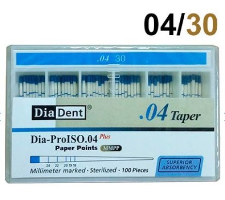 Бумажные штифты DiaDent 04 №30, (100шт), DiaDent / Корея