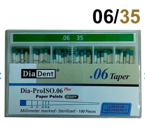 Бумажные штифты DiaDent 06 №35, (100шт), DiaDent / Корея