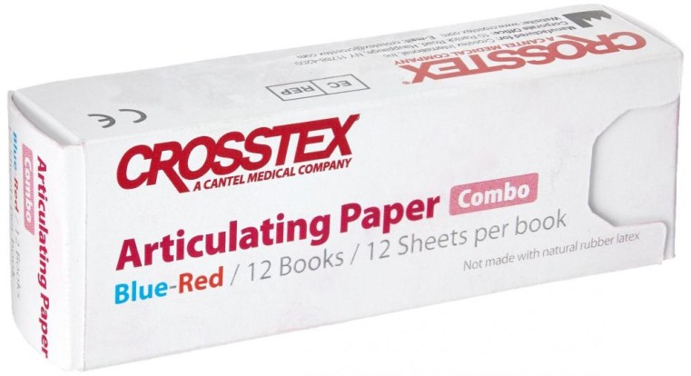 Артикуляционная бумага Crosstex 1 шт. х 12 листов (71 мкм) / Crosstex