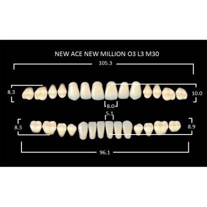 Зубы планка 28 шт MILLION NEW ACE O3/A2