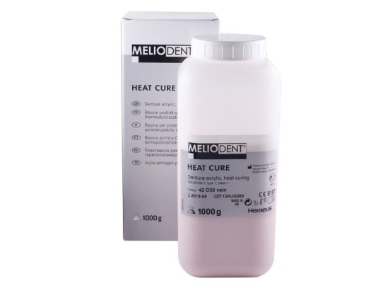 Пластмасса горячей полимеризации Meliodent HC (48), розовая с прожилками, 1 кг
