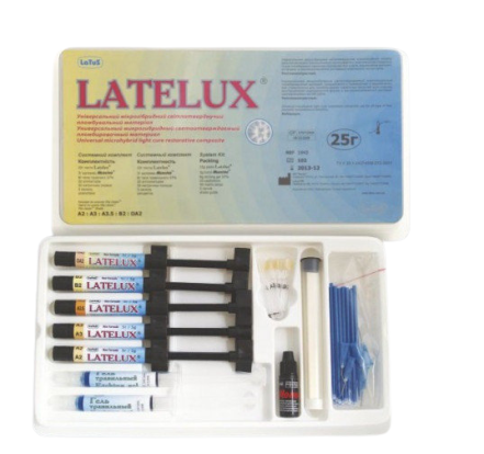 Лателюкс / Latelux (набор) - светотверждаемый композитный материал (5шпр*5г), Latus / Украина