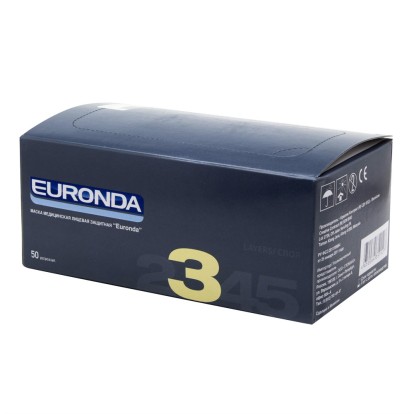 Маски Euronda, черные (50 шт.)