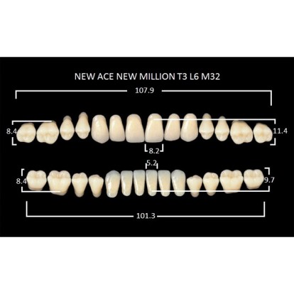 Зубы планка 28 шт MILLION NEW ACE T3/A2