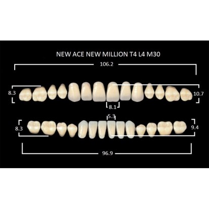 Зубы планка 28 шт MILLION NEW ACE T4/A2