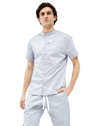 Рубашка ВМ0020 с карманом-обманкой, размер 54, цвет белый, механический стрейч 200